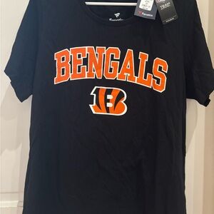 Fanatics Black Bengals Tee with Orange and White Accents